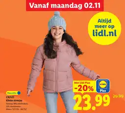Lidl Crivit Kinder donsjas aanbieding