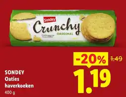 Lidl Sondey Oaties haverkoeken aanbieding