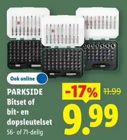 Lidl Parkside Bitset of bit- en dopsleutelset aanbieding
