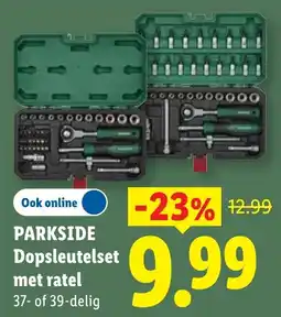 Lidl Parkside Dopsleutelset met ratel aanbieding