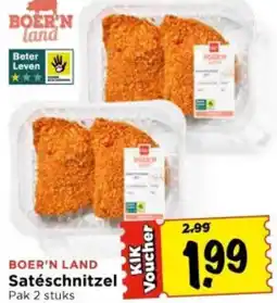 Vomar Voordeelmarkt Boer'n land satéschnitzel aanbieding