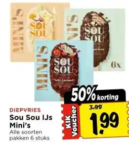 Vomar Voordeelmarkt Sou sou ijs mini's aanbieding