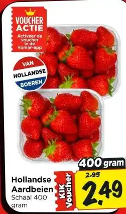 Vomar Voordeelmarkt Hollandse Aardbeien aanbieding