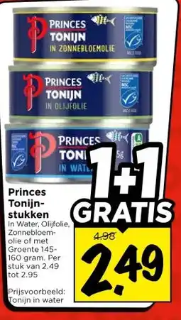 Vomar Voordeelmarkt Princes tonijn stukken aanbieding