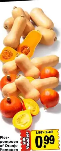 Vomar Voordeelmarkt Fles pompoen of oranje pompoen aanbieding