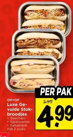 Vomar Voordeelmarkt Luxe ge vulde stok broodjes aanbieding