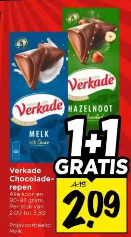 Verkade chocolade repen