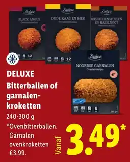Lidl Deluxe Bitterballen of garnalen-kroketten aanbieding