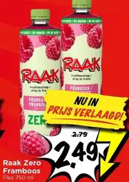 Vomar Voordeelmarkt Raak zero framboos aanbieding