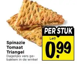 Vomar Voordeelmarkt Spinazie tomaat triangel aanbieding