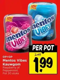 Vomar Voordeelmarkt Mentos vibes kauwgom aanbieding