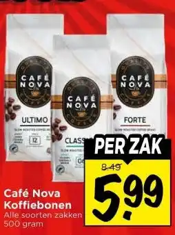 Vomar Voordeelmarkt Café nova koffiebonen aanbieding