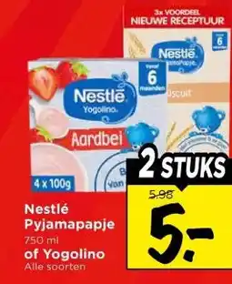 Vomar Voordeelmarkt Nestlé pyjamapapje of yogolino aanbieding