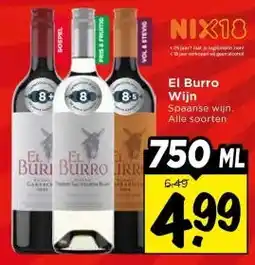 Vomar Voordeelmarkt El burro wijn aanbieding