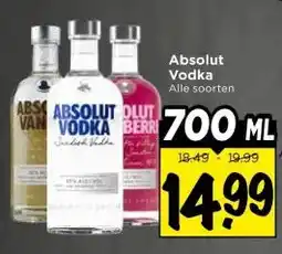 Vomar Voordeelmarkt Absolut Vodka aanbieding