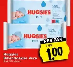 Vomar Voordeelmarkt Huggies billendoekjes pure aanbieding