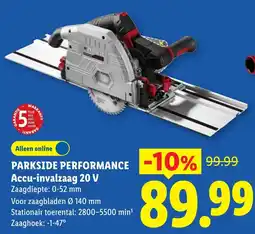 Lidl Parkside Accu-invalzaag 20 V aanbieding