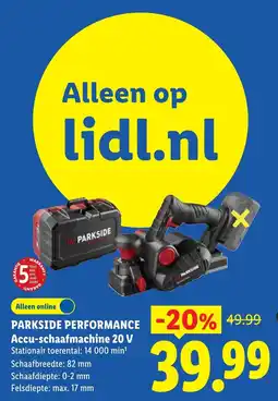 Lidl Alle Parkside Performance Accu-schaafmachine 20 V aanbieding