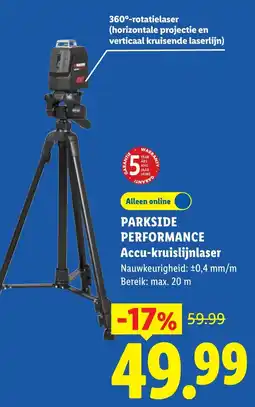 Lidl Parkside Accu-kruislijnlasers aanbieding