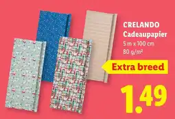 Lidl Crelando Cadeaupapier aanbieding