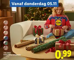 Lidl Crelando Dubbelzijdig cadeaupapier aanbieding