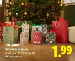 Lidl Crelando Set cadeautassen aanbieding