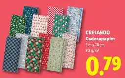 Lidl Crelando Cadeaupapier aanbieding