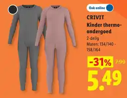 Lidl Crivit Kinder thermo-ondergoed aanbieding