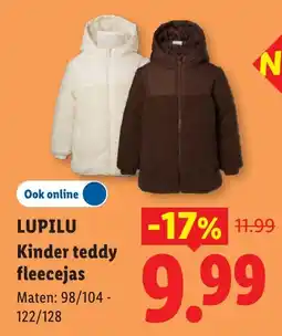 Lidl Lupilu Kinder teddy fleecejas aanbieding