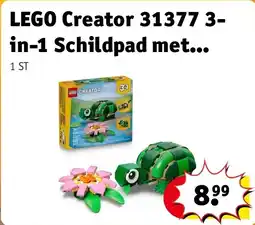 Kruidvat LEGO Creator 31377 3-in-1 Schildpad met Waterlelie aanbieding