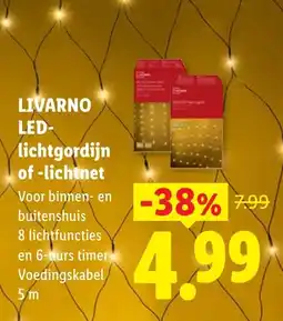 Lidl Livarno LED-lichtgordijn of -lichtnet aanbieding