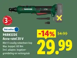Lidl Parkside Accu-ratel 20 V aanbieding