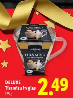 Lidl Deluxe Tiramisu in glas aanbieding