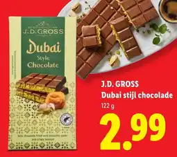 Lidl J.D. Gross Dubai stijl chocolade aanbieding