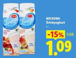 Lidl Milbona Drinkyoghurt aanbieding