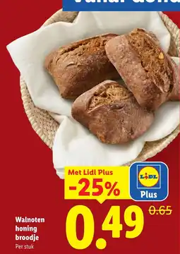 Lidl Walnoten honing broodje aanbieding