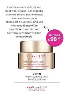ICI Paris XL Clarins Nutri Lumière Jour aanbieding