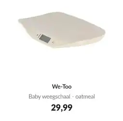 Babypark We-Too baby weegschaal - oatmeal aanbieding