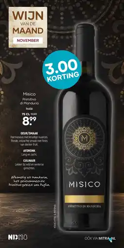 Mitra Misico Primitivo di Manduria aanbieding