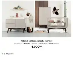 Babypark Kidsmill Sixties oatmeal / walnut aanbieding