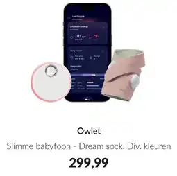 Babypark Owlet Slimme babyfoon - Dream sock aanbieding