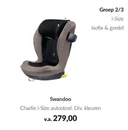 Babypark Swandoo Charlie i-Size autostoel aanbieding