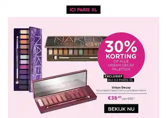 ICI Paris XL Urban decay naked cherry eyeshadow palette aanbieding