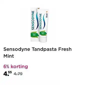 Plein.nl Sensodyne tandpasta fresh mint aanbieding