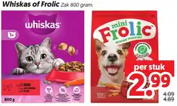 Dekamarkt Whiskas of Frolic aanbieding
