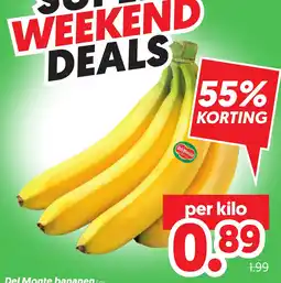 Dekamarkt Del Monte bananen aanbieding