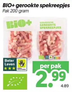 Dekamarkt BIO+ gerookte spekreepjes aanbieding