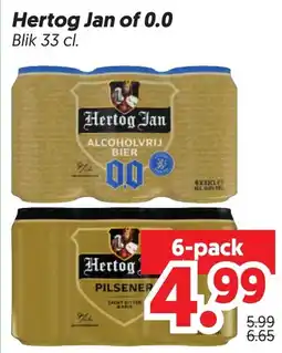 Dekamarkt Hertog Jan of 0.0 aanbieding
