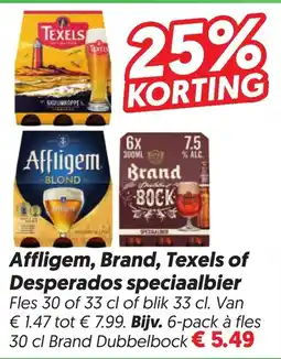 Dekamarkt Affligem, Brand, Texels of Desperados speciaalbier aanbieding