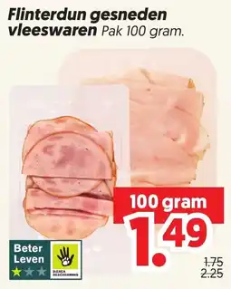 Dekamarkt Flinterdun gesneden vleeswaren aanbieding